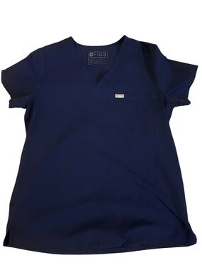 Figs Navy Women's V-Neck Scrub Top
